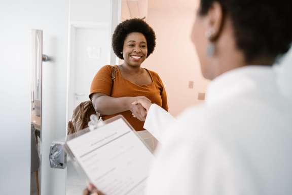 Woman at Doctor office