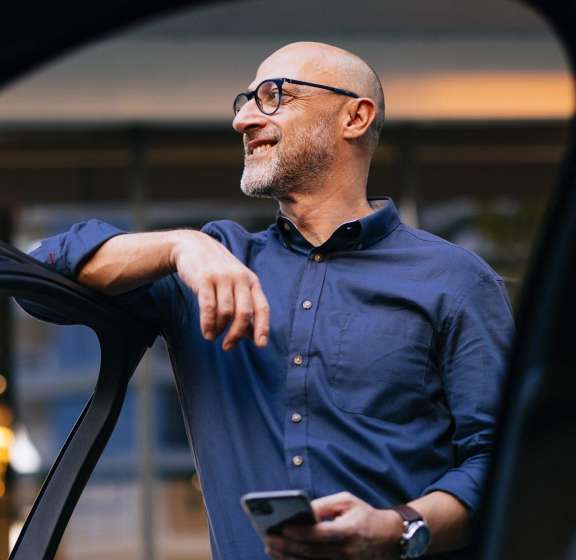 Man with car