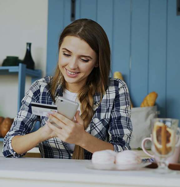 Girl looking at phone
