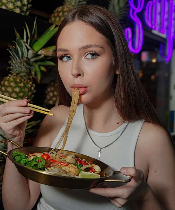 Girl with Food