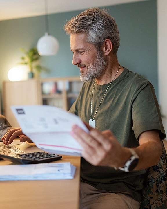 Man with paper