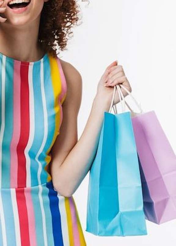 Girl with shopping bags