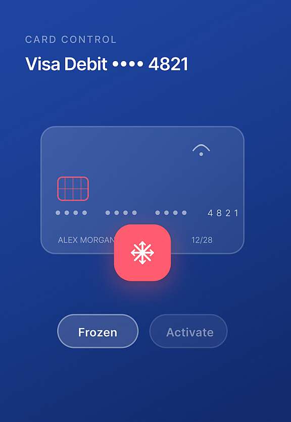 Card control screen