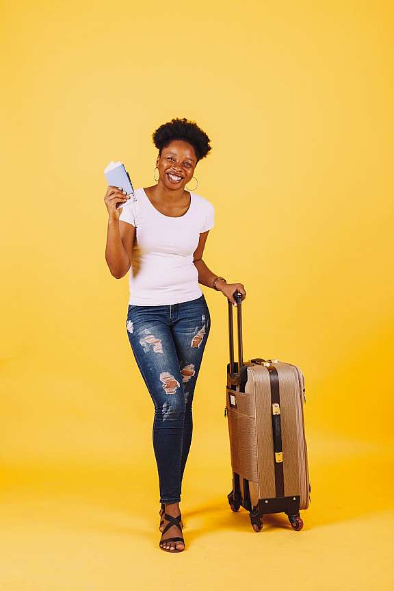 Girl with Suitcase